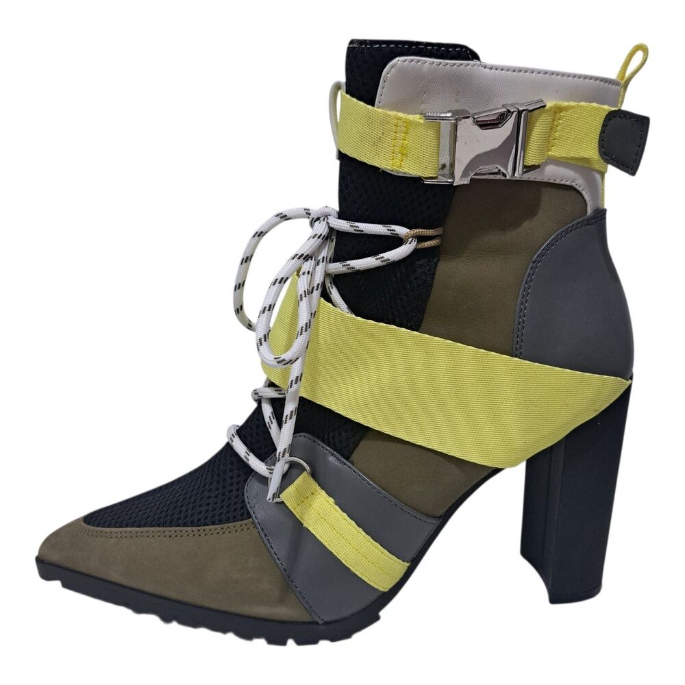 Steve Madden Ilusion Sporty Chic Athleisure Block Heel Ankle Boots Multi Sz 10 - Picture 13 of 13